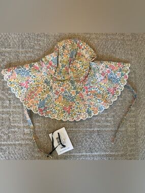 NWT Olivier London Blue Liberty Agatha Sun Hat Joanna Louise XL (6-10 years)